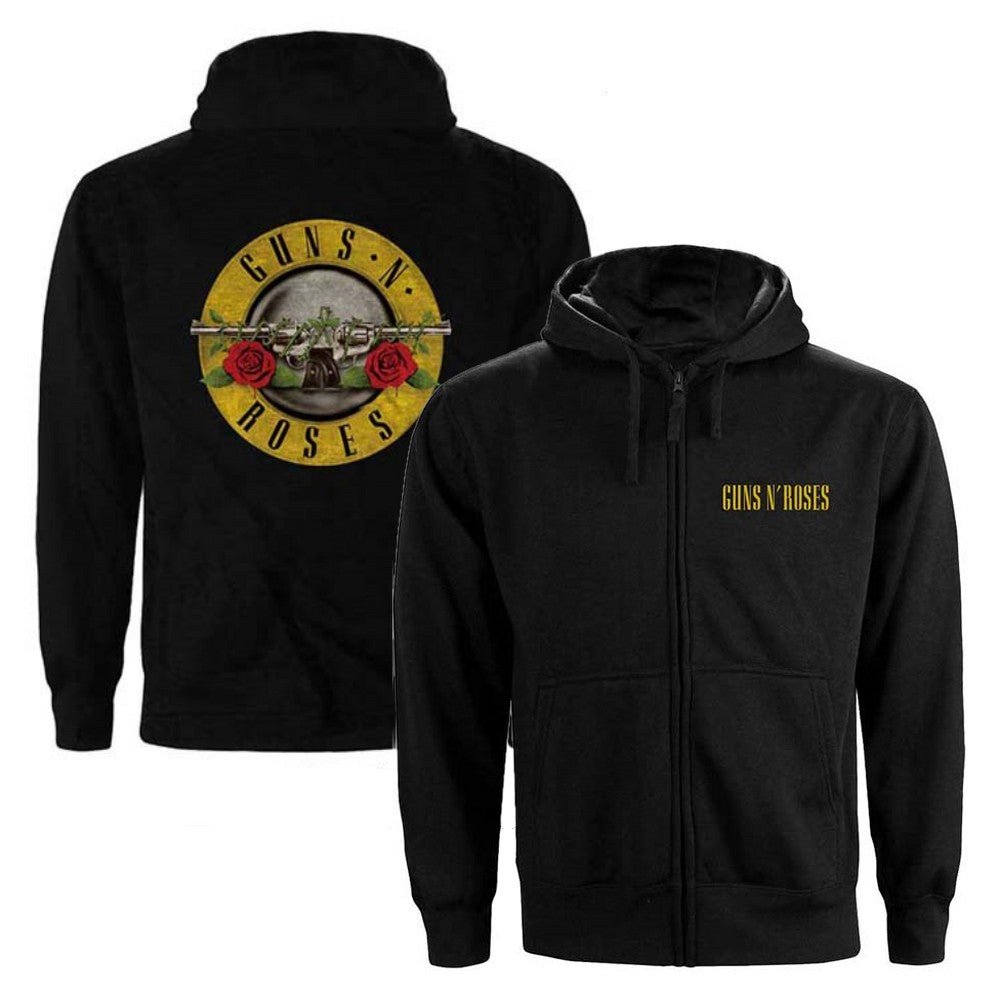 GUNS N ROSES ガンズアンドローゼズ (結成 40周年 ) - Classic Logo / ジップ / バックプリントあり / パーカー・スウェット / メンズ - PGS